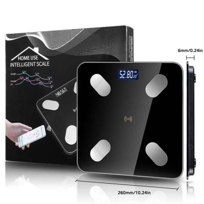 China Blue Bathroom Scales Large LCD Display Digital Bathroom Scale Body Fat Weight Scale for sale