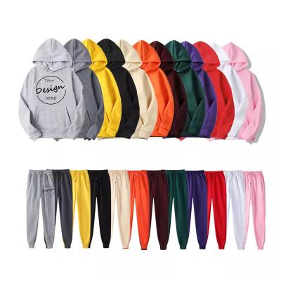 China Breathable 2021 Custom Logo OEM Wholesale High Quality Casual Cotton Men's Sweatsuits Jumper Running French Terry Blank Tracksuit Custom for sale