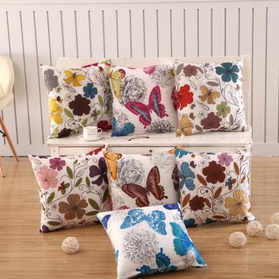 China Eco-Friendly Best Wholesale Butterfly Printed Car/Chair/Decorative/Hotel Use Body Cushion Cover Pillow Cover for sale