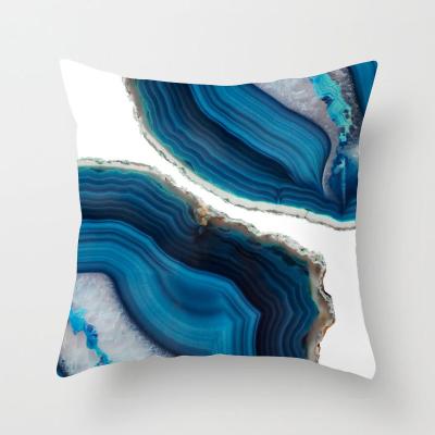 China New Blue Abstract Printed Speaker Pillow Case Microfiber Cushion Cover for sale