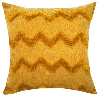 China Other Boho Velvet Woven Cushion Cover Brown Moroccan Handmade For Home Decoration Sofa Bed Geometric Tufted Pillow Cover 45x45cm for sale