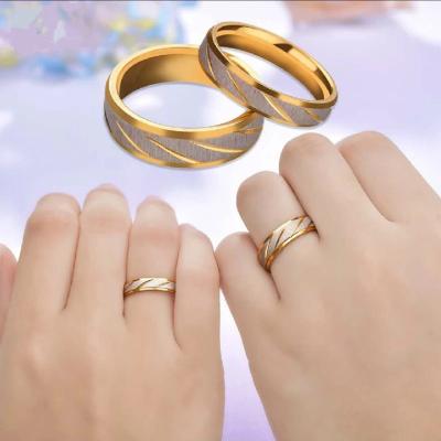 China Popular Design Diamond 22K Gold Jewelry Dubai Couple's Romantic Rose Rings for sale