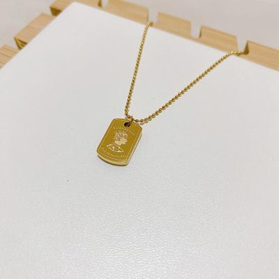 China Geometry Elegant Rose Gold Necklace For Lady Collar Necklace With Pendant for sale