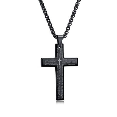 China 2020 Hot Sale Fashion Jewelry Christian Religious Gift Titanium Steel Cross Pendant for sale