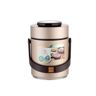 China Viable Insulation Food Flask Storage Boxes and Bins 304 Stainless Steel Inner and 201 Stainless Steel Outer Round for sale