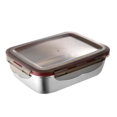 China 220ml BPA Free Folding Food Bowl Stainless Steel Eco Friendly Large Size Leakproof Food Container With Lid for sale