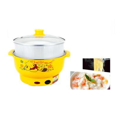 China Hot Selling 2.0L Multiple Cooker Pot Mini Electric Universal Hot Pot Cooker with Temperature Control and Plastic Steamer for Quick Cooking for sale