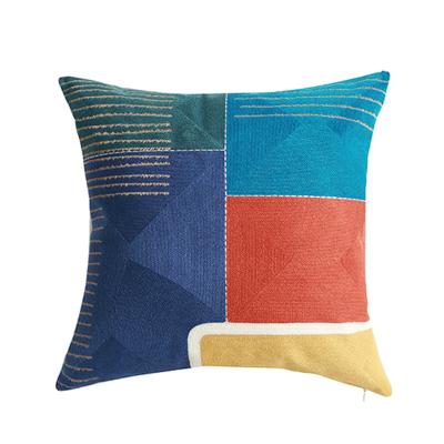 China High Quality Home Decor Sofa Cushion Covers Modern Colorblock Anti-Slip Geometric Pillowcase for sale