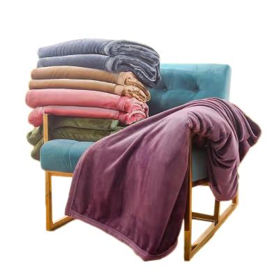 China High Quality Soft And Warm Winter Multicolor Raschel Flannel Throw Blanket Sofa Bed Blanket Warm Blanket for sale