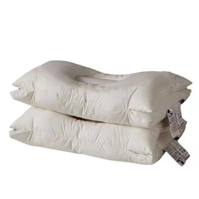 China High Quality Hotel Support Sleep Pillow Selling Design Neck White Bed Pillow Breathable Warm U Shaped Pillow Physical Cotton Antibacterial for sale