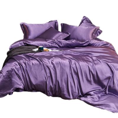 China Wholesale Washed Breathable Bed Quilt Duvet Cover Sets Luxury Silk Home Decor Silk Fabric Low Price Bedding Blankets for sale