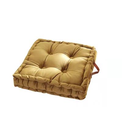 China Luxury thicker velvet cushion retail button decor winter chair home protection with handle for sale