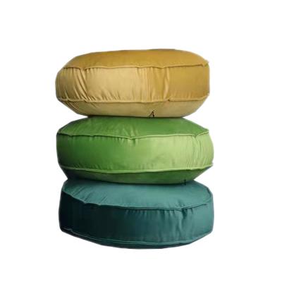 China Home Sweet High Quality Cute Color Winter Velvet Cushion Decor Thicker Round Shaped Decorative Pillow for sale