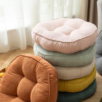 China High Quality Japan Corduroy Round 10cm Thick Winter Home Decor Cushion Anti-pilling Anti-pilling Cushion Winter Style Chair Decorative Pad for sale