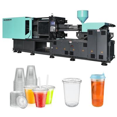 China Horizontal High Speed ​​Automatic 380T Thin Wall Plastic Injection Molding Machine For Disposable Drink Container for sale