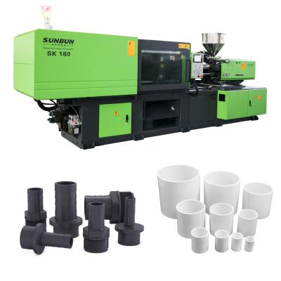 China horizontal injection molding machine price 180 ton pvc mold making machine for pipe fittings for sale