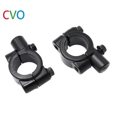 China Fixed Rear View Mirror 22 MM Motorcycle Handlebar Mirror Base Mount Bracket Clamps Universal For Motorbike Electric Vehicle Pit Bike Scooter Tricycle for sale