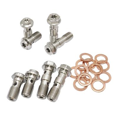 China High Quality Universal M10 Stainless Steel Hydraulic Banjo Bolt Hollow Screw For Motorcycle Brake Oil Pipe And Caliper for sale