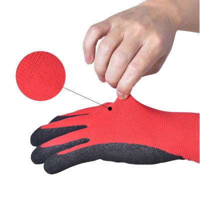 China Cheap Price Industrial General Safety Gloves Anti-Slip With Latex Safety Coating Glove for sale