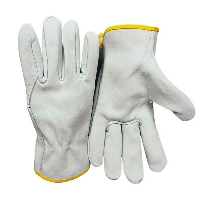 China Heat And Fire Resistant High Quality Cowhide Leather Gloves For Work Welding Safety Cow Sheepskin Leather Work Gloves for sale