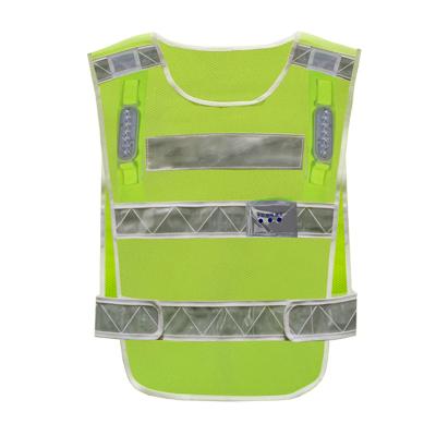 China High Quality Led Mesh Reflective Vest High Visibility LED FLASH Safety Reflective Vest for sale