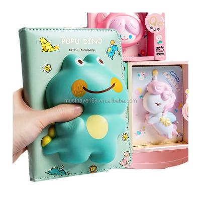 China PU Custom Notebook Hand Register Squishy Logo Printing Stickers With Book Squeeze Slow Rising Squishy Toy for sale