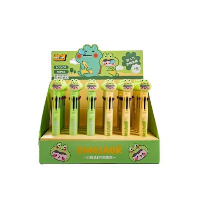 China Wholesale Cute Green Dinosaur Normal Cute Factory Korea Stationery Custom 6 Colors Point Pen Japanese Multi Color Pen For Planner for sale