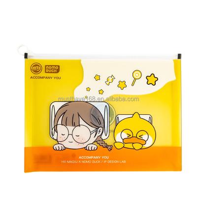 China Maihe Nomo Duck A4 Office File Folder Durable Cute Durable Cute Package PP Maihe Nomo Document Bag For School Stationery Office for sale