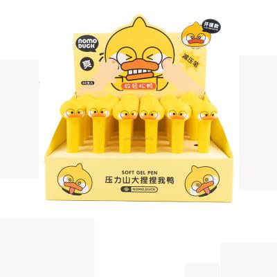 China Maihe Normal Cartoon Novelty Fancy Fat Spring Back Kids Pen Rubbing Chubby Soft Decompression Bounce Pen For Listing for sale