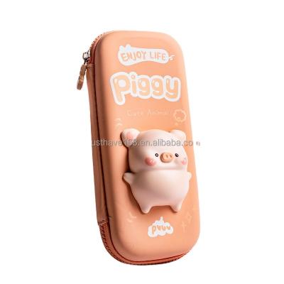 中国 Wholesale Eco-friendly Super Large Capacity Cartoon Pencil Case EVA Stationery Box Factory Price Funny School Pencil Case For Kids 販売のため