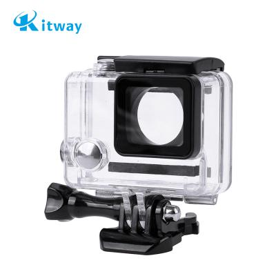 China Support Camera Wholesale XTW Products 35m Waterproof Skeleton Housing (100% Testing) With CNC Door Clip For Gopro Hero 4 for sale