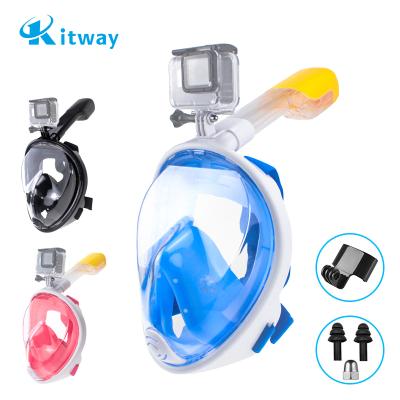 China Premium Diving Panoramic Fog Snorkeling Snorkel Mask Full Face Snorkel Mask Swimming Snorkeling New Snorkeling For Pro Camera Camera GB action for sale