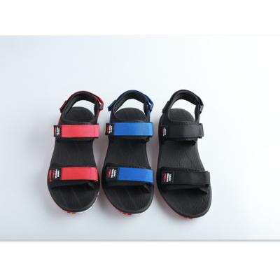 China 2021 New Comfortable Round Adjustable Design OEM Sandals Men Soft Bottom With PVC Sports Slides Sandals for sale