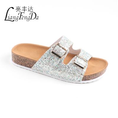 China Fashion Trend ODM OEM Customized Cork Slides Slippers For Women Summer Shoes Ladies Sandals Outdoor Flat Shoes for sale