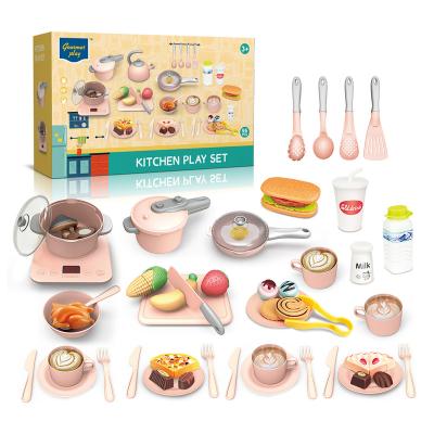 China Plastic Kids Toys Baby Mini Kitchen Plastic Pretend Play Miniature Role Kitchen Toys Set Toy Kitchen Toy Juguetes De Cocina For Kids for sale