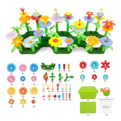 China Educational Building Toy 152 PCS Assembly Blocks Creative DIY Bricks Toys Flower Building Block Toys For Children for sale