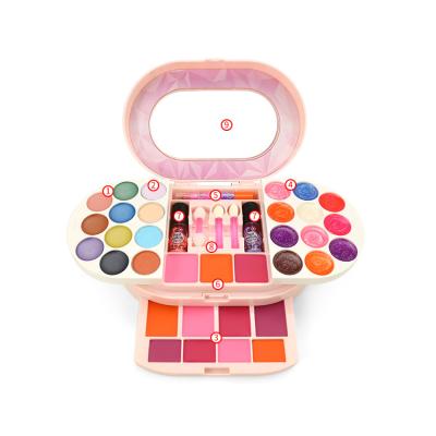 China Girls Fashion Makeup Tool Kits and Makeup Sets Safe Cosmetics Girl Pretend Kit Professional Play Toys for Little Kids for sale