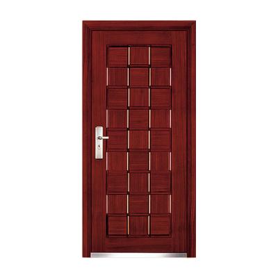 China Anti-Theft Factory Armored Courtyard Door Steel Security Plywood Flush Door Steel Armroed Door for sale