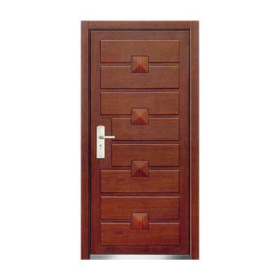 China Anti-Theft Customization proof security wood doors Armored Wooden Door Exterior Security Steel Door for sale