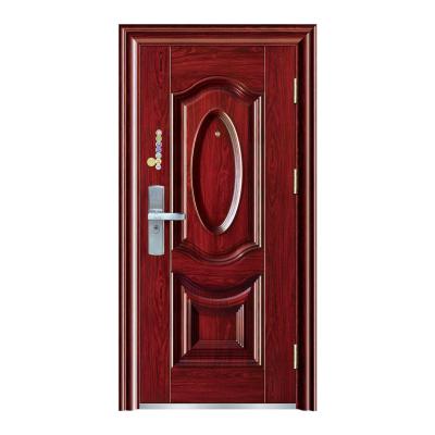 China Anti-Theft Strength factory noise reduction safety door single door entrance anti-theft iron door for sale