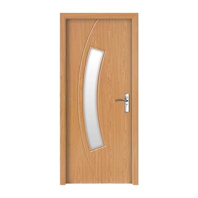 China Sound Insulation Factory Stock Swing Wooden Doors Design Interior Bedroom PVC Coated MDF Wood Flush Door for sale