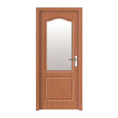 China Sound Insulation Factory Hot Sale Interior MDF Wood Door Designs PVC Door For Bedroom Bathroom for sale