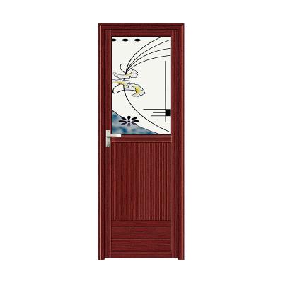 China Wholesale Waterproof Aluminum Alloy Indoor Door Modern Toilet Door With Mirror for sale