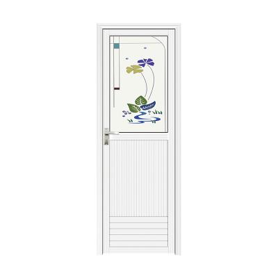 China Waterproof Factory Custom Interior Bathroom Hinged Aluminum Doors Toilet Casement Door for sale