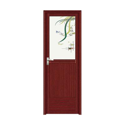 China Professional Manufacturer Aluminum Alloy Toilet Door Waterproof Tempered Glass Bathroom Door for sale