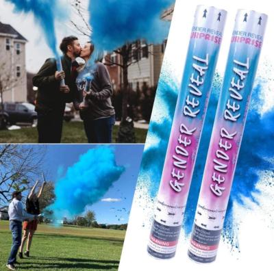 China 2 Pink and 2 Blue 30cm Baby Paper Kinds Say Party Color Smoke Powder Confetti Cannon Snaps Supplies for sale