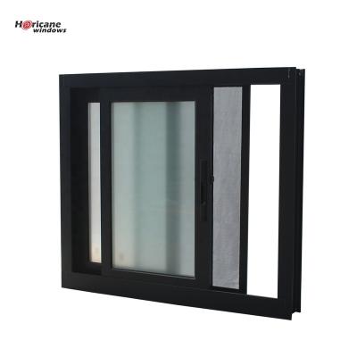 China Custom Folding Stained Glass Screen Black White Bronze Color Aluminum Frame Double Sliding Stained Glass for sale