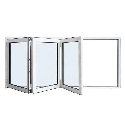 China Bifold Folding Screen Superhouse Windows Prices Hurricane Approved Aluminum Bifold Hurricane High Impact Glass Windows for sale