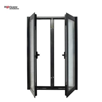 China Folding Screen Superhouse Used Stained Glass Windows NFRC AS2047 Commercial Standard Tempered Glass Double Aluminum Casement Windows for sale