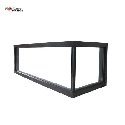 China New Design AS2047 NFRC Front Black Price Aluminum Alloy Standard Profile Folding Screen Fixed Window for sale